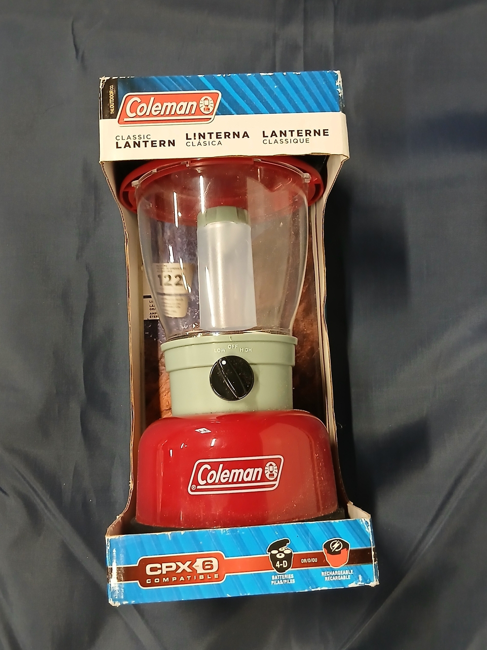 Coleman Red and Pale Green Classic Lantern
